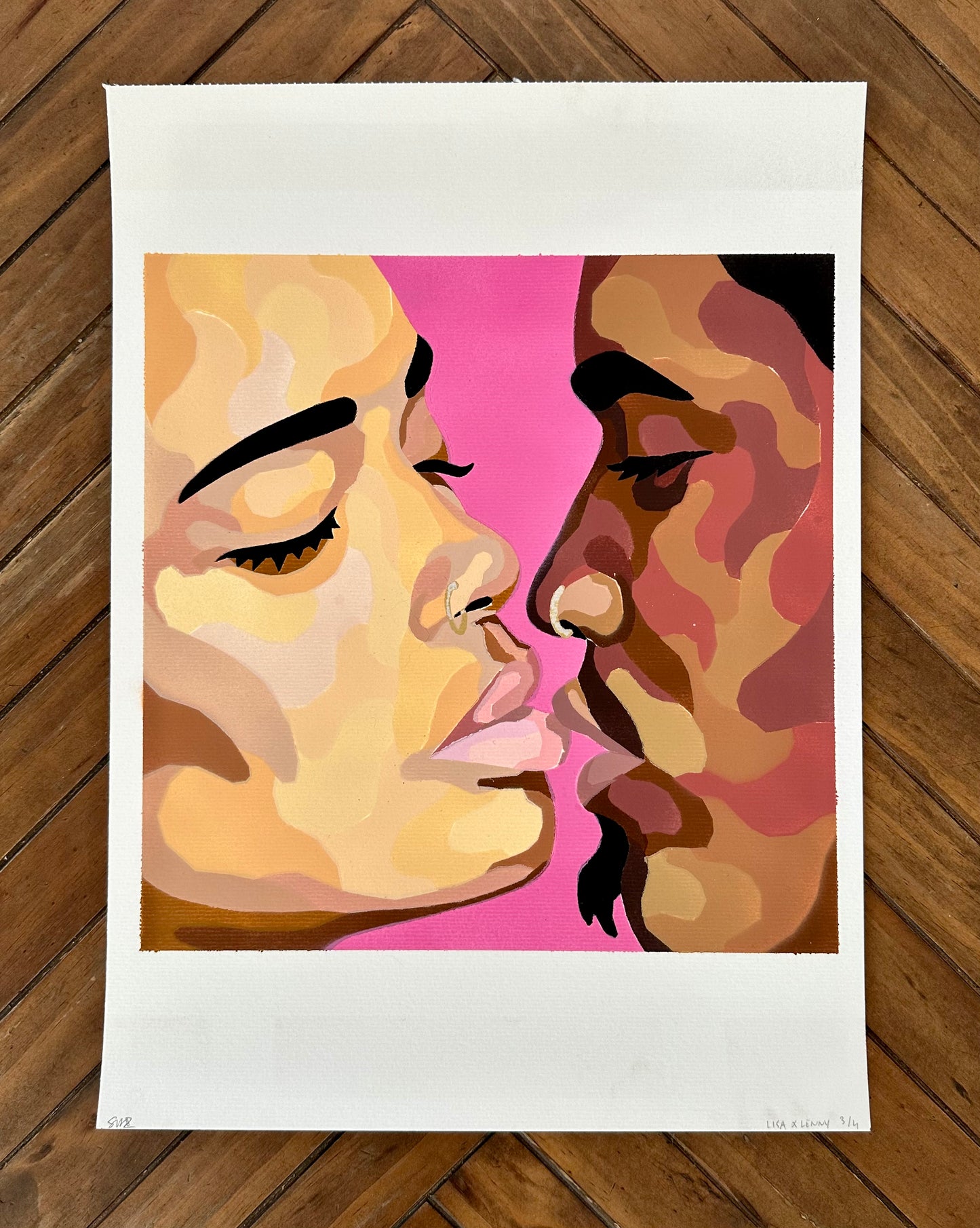 'Lisa & Lenny'   Stencil